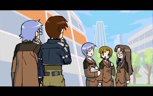 I'd stare too. From that Nanoha StrikerS Lucky Star parody.