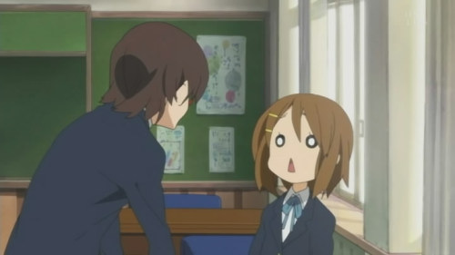 ... Yui shifts seats. From Season 1, Episode 1.